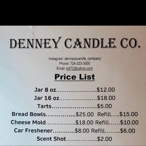 Hand poured candles in Pittsburgh pa